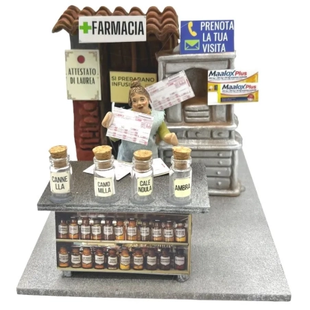 Farmacista donna in movimento 7 cm