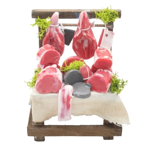 Banchetto con carne in cera per pastori da 7 a 10 cm