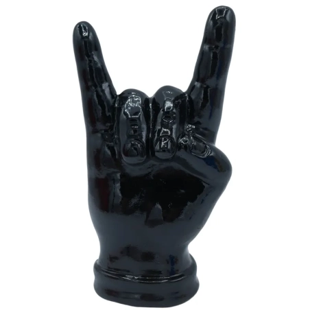 Corna mano nera in ceramica 12 cm