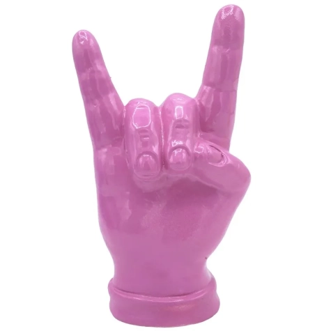 Corna mano fucsia in ceramica 12 cm