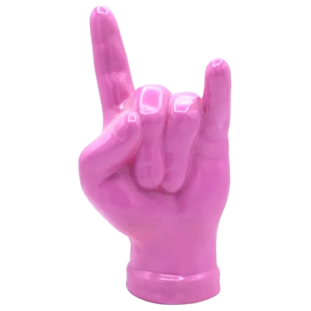 Corna mano fucsia in ceramica 21 cm