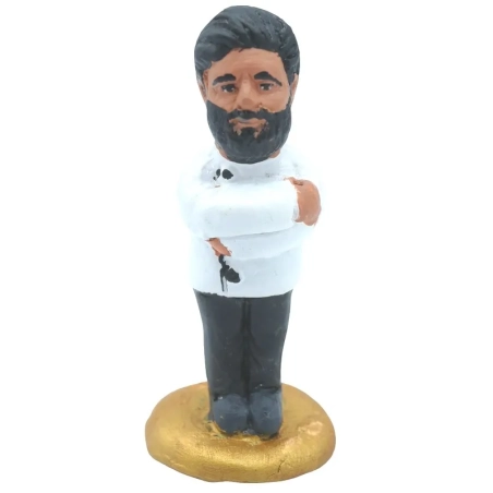 Statuetta Antonino Cannavacciuolo in terracotta 8 cm