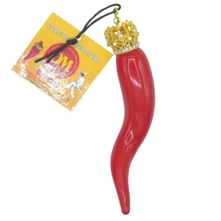 Corno luxury rosso ceramica in scatola regalo 10 cm