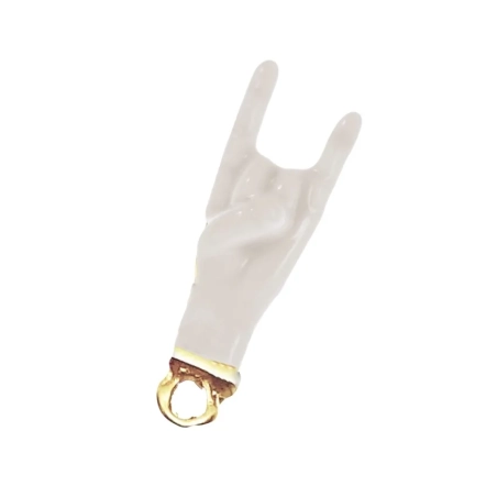 Gioiello Corna rossa Ciondolo in metallo 1.5 cm in scatola regalo