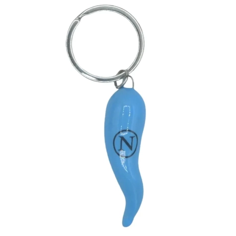 Portachiavi corno del Napoli in ceramica 6 cm