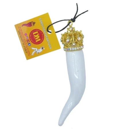 Corno luxury bianco in ceramica 9 cm