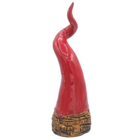 Cornetto borbone rosso in ceramica da tavolo 25 cm