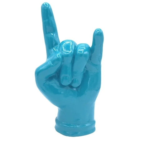 Corna mano turchese in ceramica 21 cm