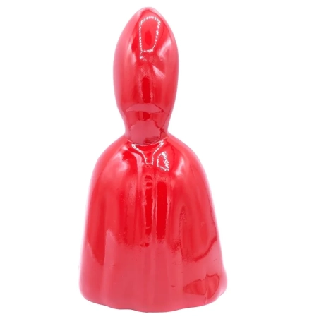 Busto di San Gennaro rosso in ceramica 30 cm