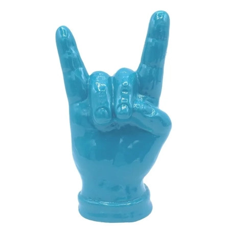 Corna mano turchese in ceramica 12 cm