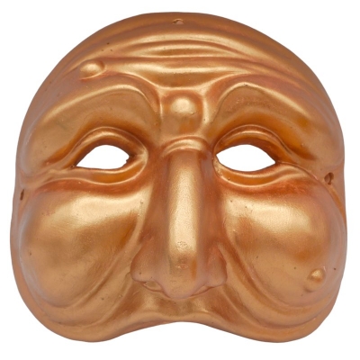 Maschera di Pulcinella bronzo 15 cm