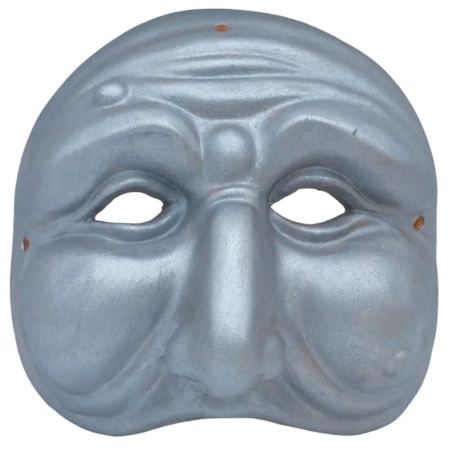 Maschera di Pulcinella argento 15 cm