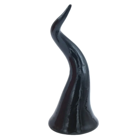 Corno in ceramica da tavolo nero 15 o 20 cm