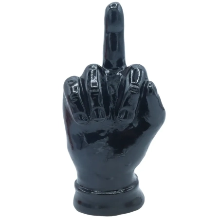 Mano dito medio nero in ceramica 12 cm