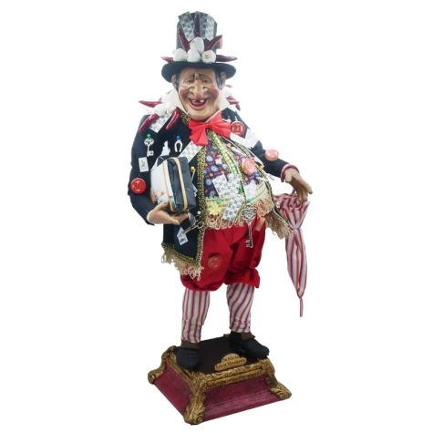 Gobbo scio scio scartellato con occhi di vetro 50 cm