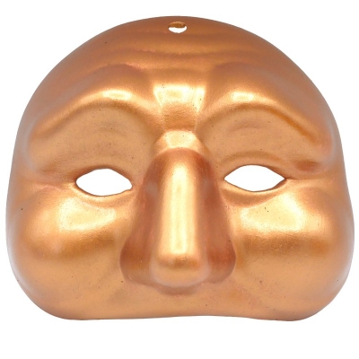 Maschera di Pulcinella rame in ceramica 12 cm