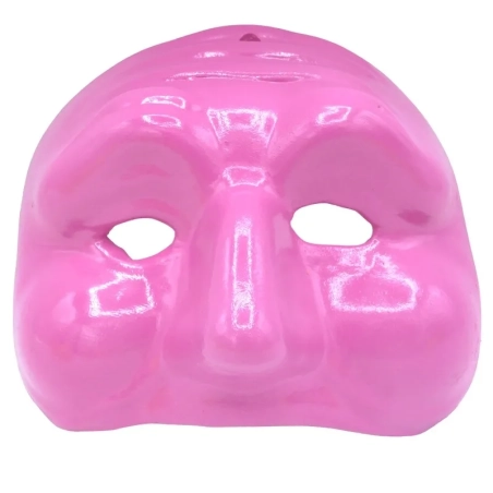 Maschera di Pulcinella fucsia in ceramica 12 cm