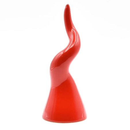 Corno in ceramica da tavolo rosso 15 o 20 cm