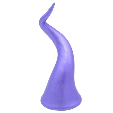 Corno in ceramica da tavolo viola metalizzato 15 o 20 cm