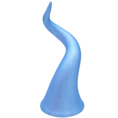 Corno in ceramica da tavolo blu metalizzato 15 o 20 cm