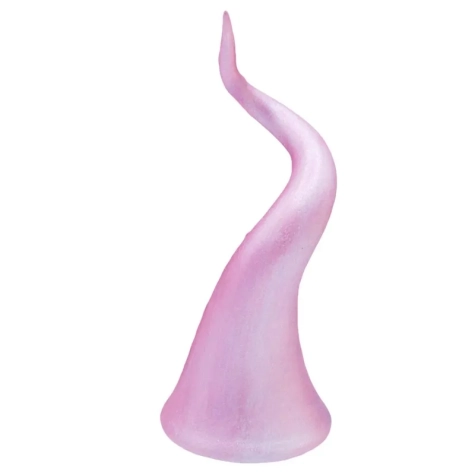Corno in ceramica da tavolo rosa metalizzato 15 o 20 cm
