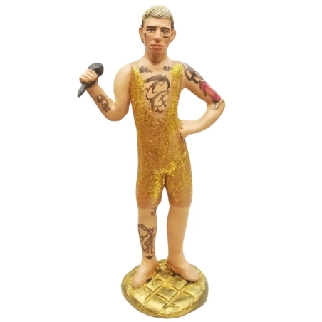 Statuetta Achille Lauro in terracotta 17 cm