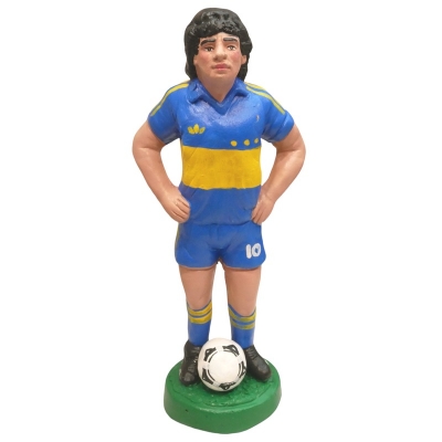 Statuetta Maradona Boca Juniors in terracotta 15 cm
