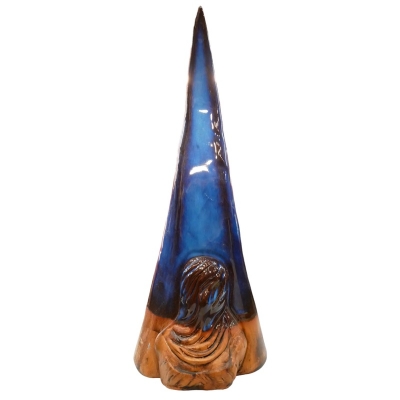 Corno Bella Mbriana azzurro in ceramica 20 cm