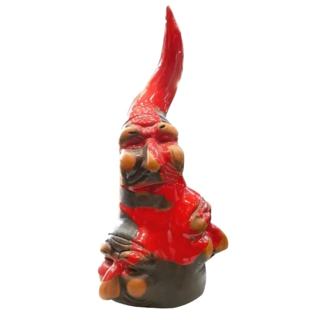 Corno 3 maschere di Pulcinella in ceramica 30 cm