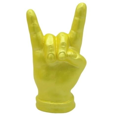 Corna mano oro in ceramica 12 cm