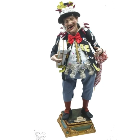 Gobbo scio scio scartellato con occhi di vetro 50 cm