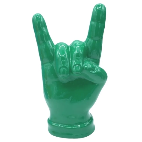 Corna mano verde in ceramica 12 cm