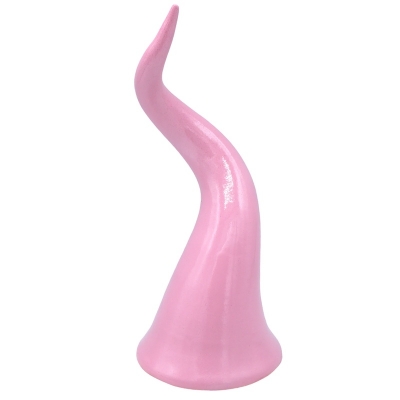 Corno in ceramica da tavolo rosa pastello 15 o 20 cm