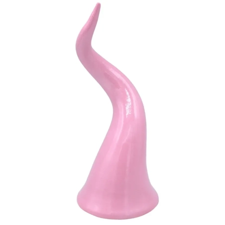 Corno in ceramica da tavolo rosa pastello 15 o 20 cm