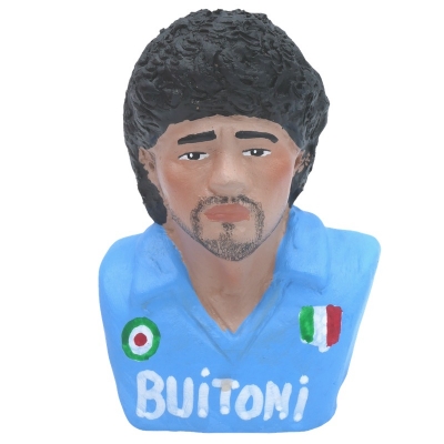 Busto di Maradona in terracotta 9 cm