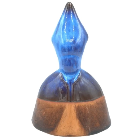 Busto antico di San Gennaro azzurro sfumato in ceramica 20 cm