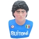 Busto di Maradona napoli in ceramica 17 cm