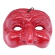 Maschera di Pulcinella rossa in terracotta 6 cm