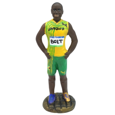Statuetta Usain Bolt in terracotta 17 cm