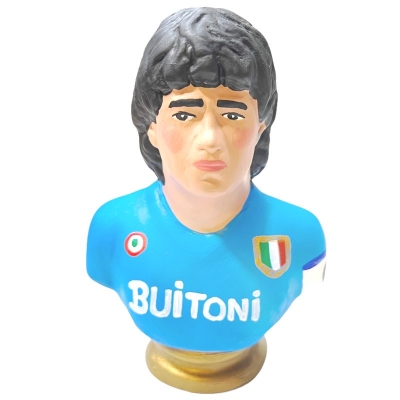 Busto di Maradona napoli in ceramica 15 cm