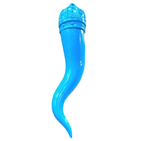 Corno in ceramica azzurro 30 cm