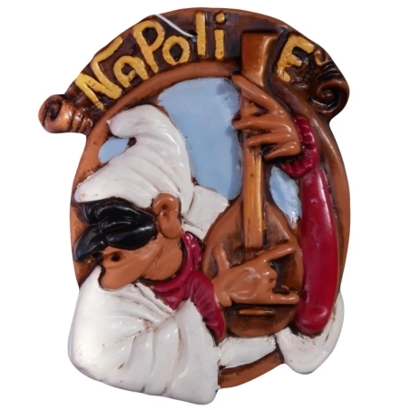 Portafortuna Mattonella di Pulcinella Napoli 20 cm