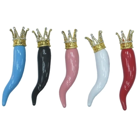 Corno Luxury reale in ceramica 10 cm - VARI COLORI