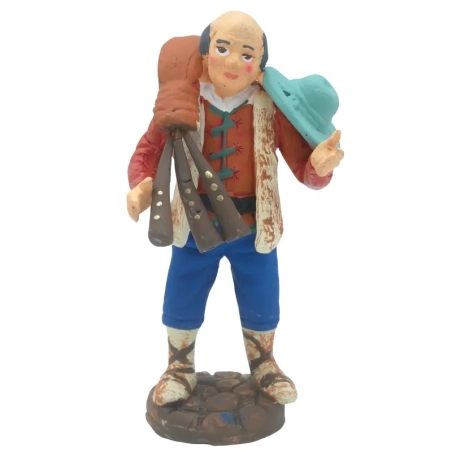 Zampognaro con zampogna in terracotta 10 cm