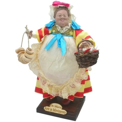 Bella Mbriana napoletana con occhi in vetro 20 cm