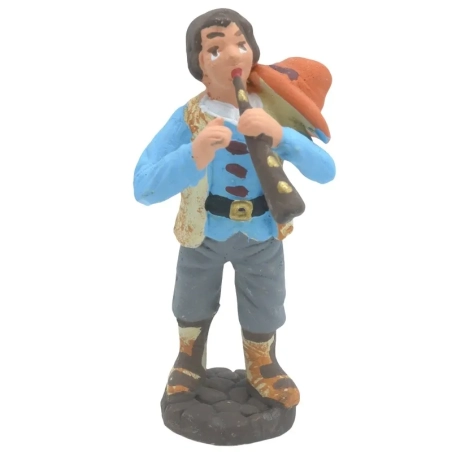 Zampognaro con ciaramella in terracotta 7 cm