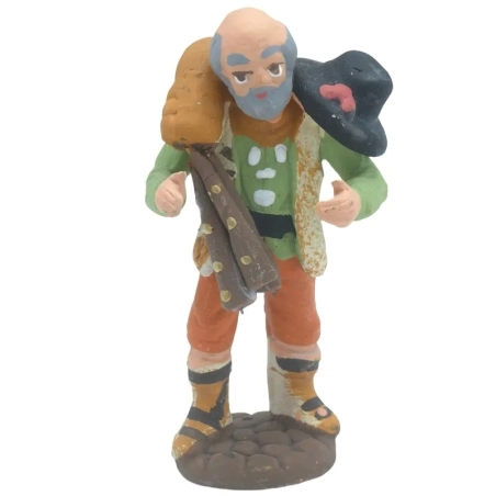 Zampognaro con zampogna in terracotta 7 cm