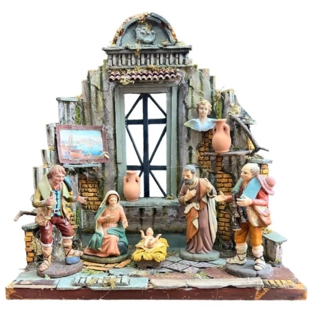 Tempio presepe stile 700 per pastori da 12 a 20 cm