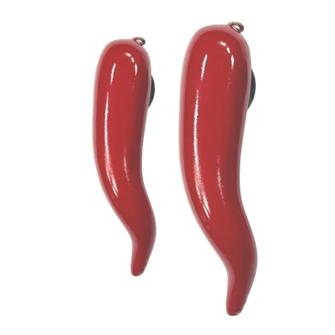 Corno rosso in ceramica con calamita da 6 o 9 cm