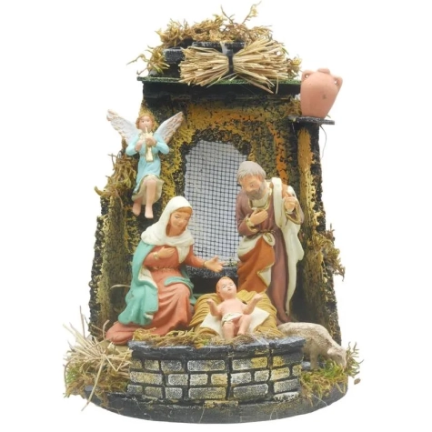 Tempio presepe con pastori da 12 cm -  VARI MODELLI